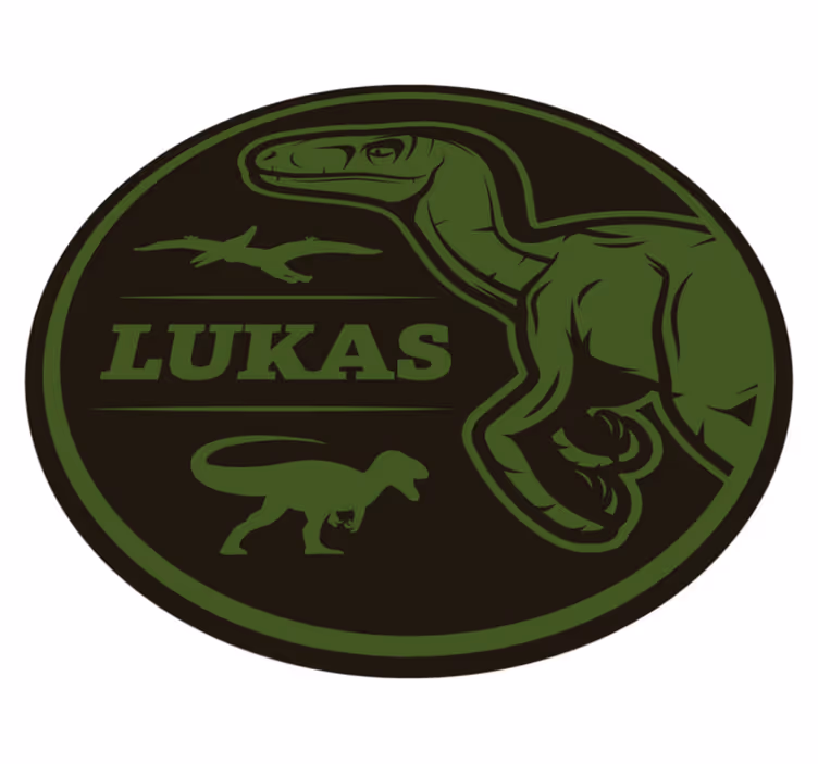 Alfombra vinílica personalizable dinosaurio personalizado - TenVinilo