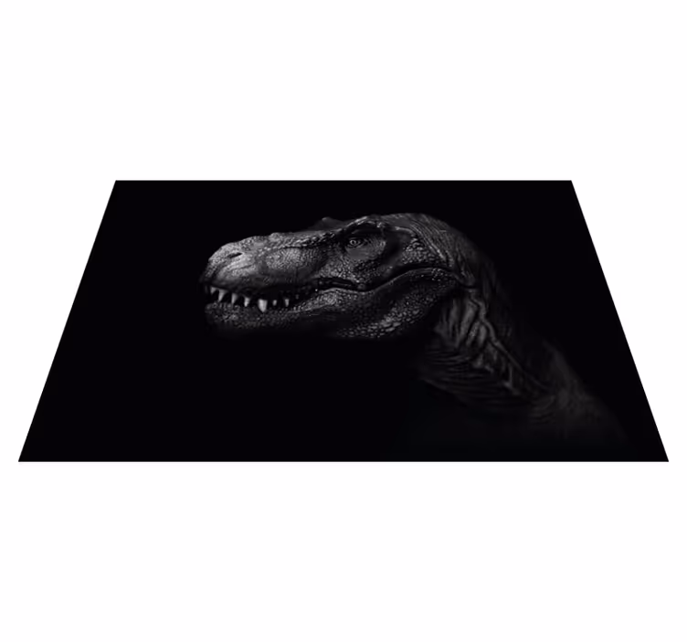 Alfombra vinílica animales retrato de tiranosaurio - TenVinilo