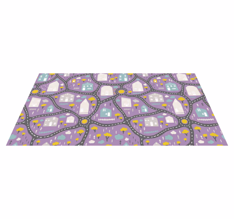 Alfombra de vinilo infantil Playrug city - TenVinilo