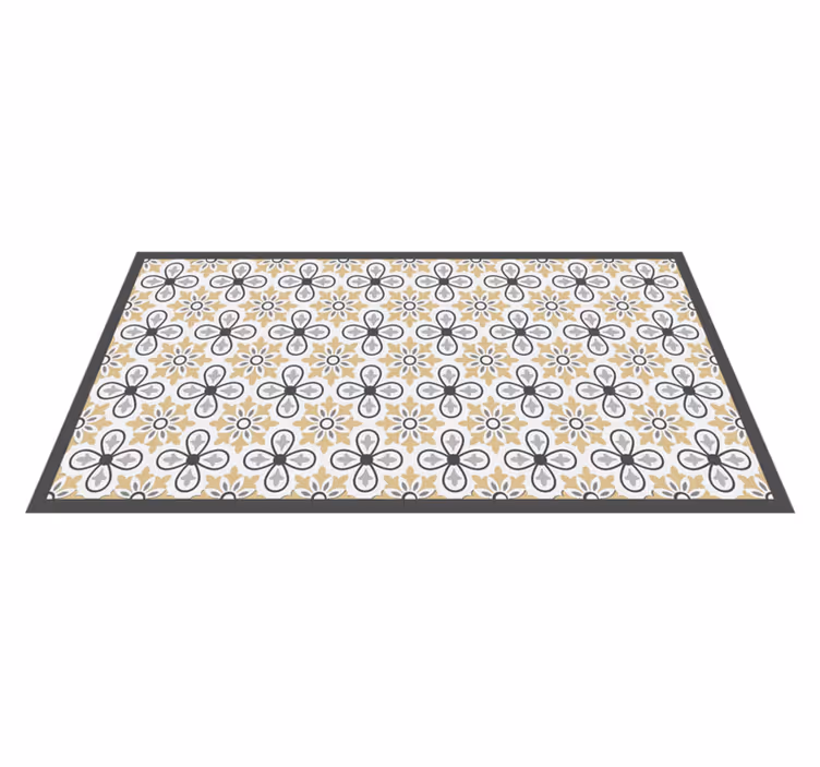 Alfombra vinílica geométrica armonía geométrica floral - TenVinilo