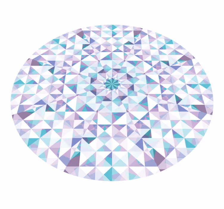 Alfombra vinílica mosaico triángulos coloridos - TenVinilo