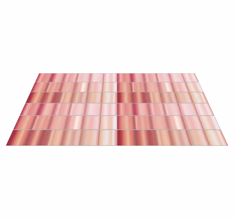 Alfombra vinílica hidráulica patrón de mosaico rosa - TenVinilo
