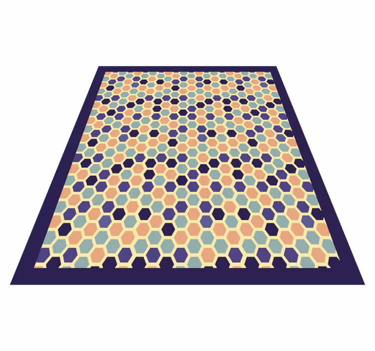 Alfombra vinílica despacho círculos coloridos - TenVinilo