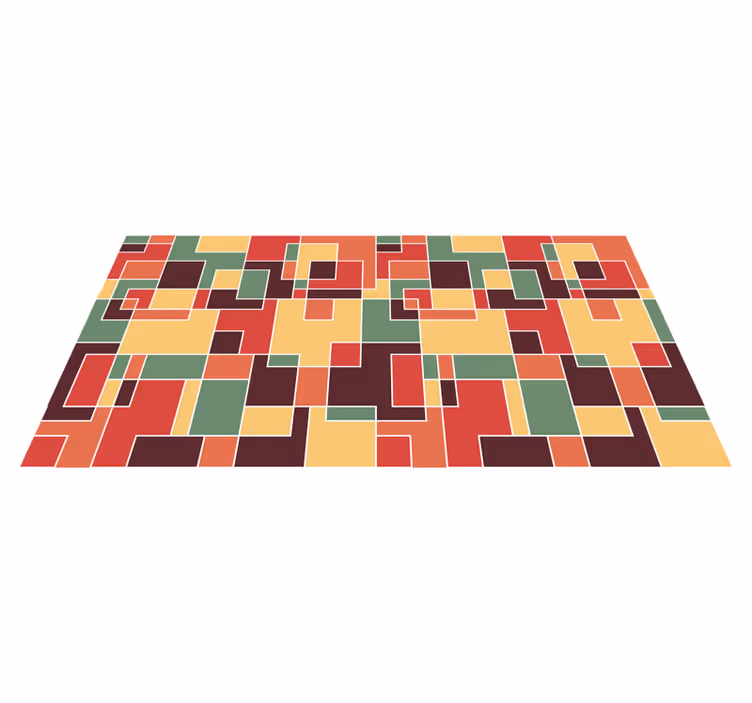 Alfombras de vinilo de azulejos Rectángulos geométricos - TenVinilo