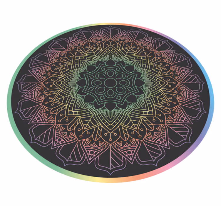 Alfombra vinílica mandala meditación mandala - TenVinilo