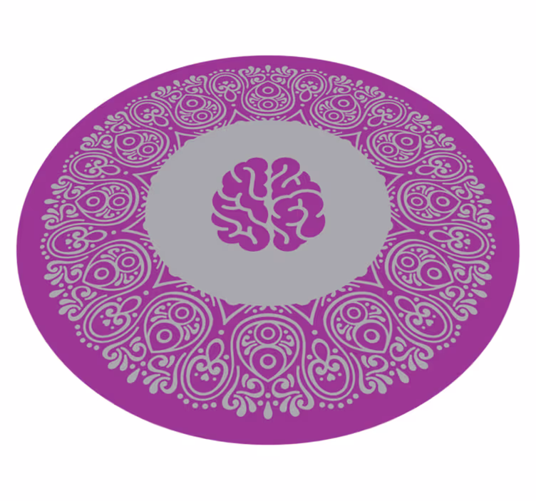 Alfombra vinílica mandala Mandala del cerebro - TenVinilo