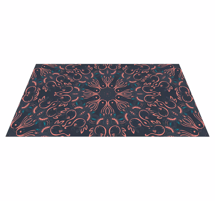 Alfombra vinílica animales pulpo paisley - TenVinilo