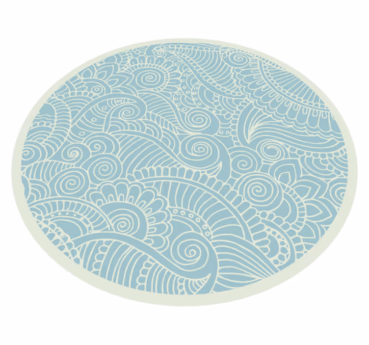 Alfombra vinílica mandala mandala arremolinada - TenVinilo