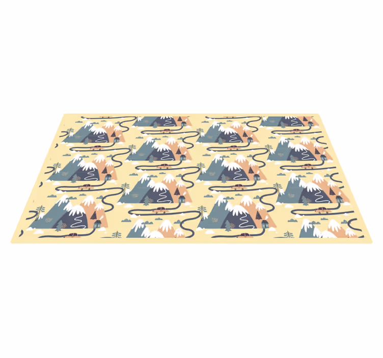 Alfombra vinílica infantil carretera nórdica - TenVinilo