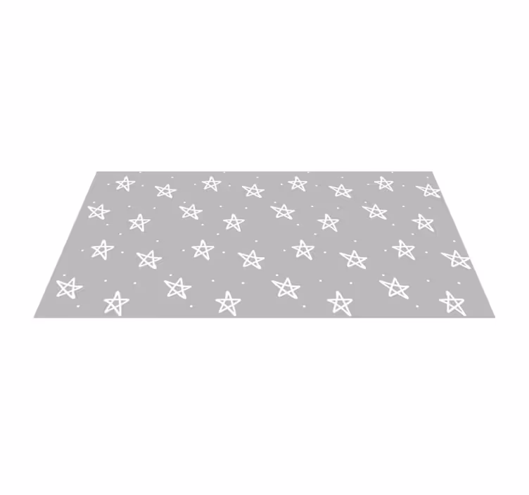 Alfombra de vinilo infantil El blanco comienza con fondo gris - TenVinilo