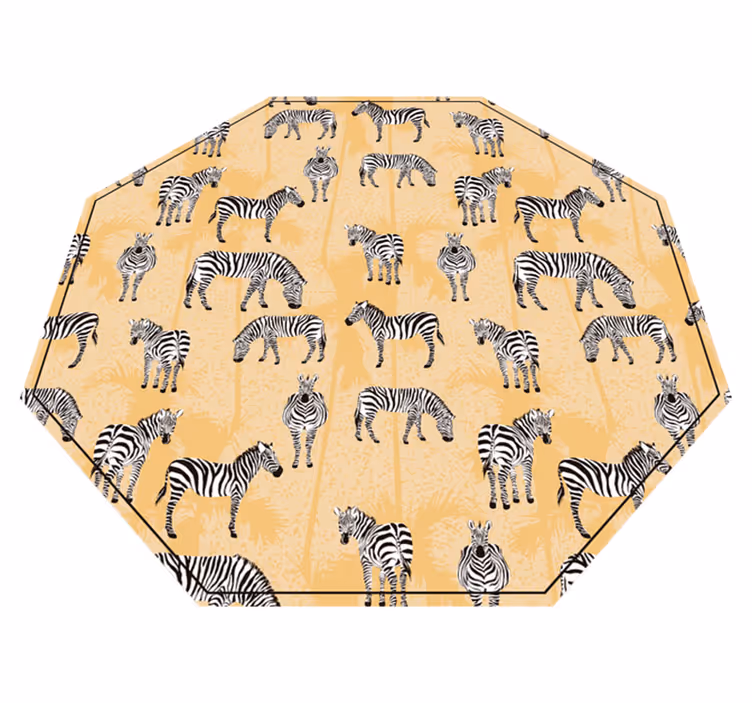 Alfombra vinílica animal print patrón de safari de cebra - TenVinilo