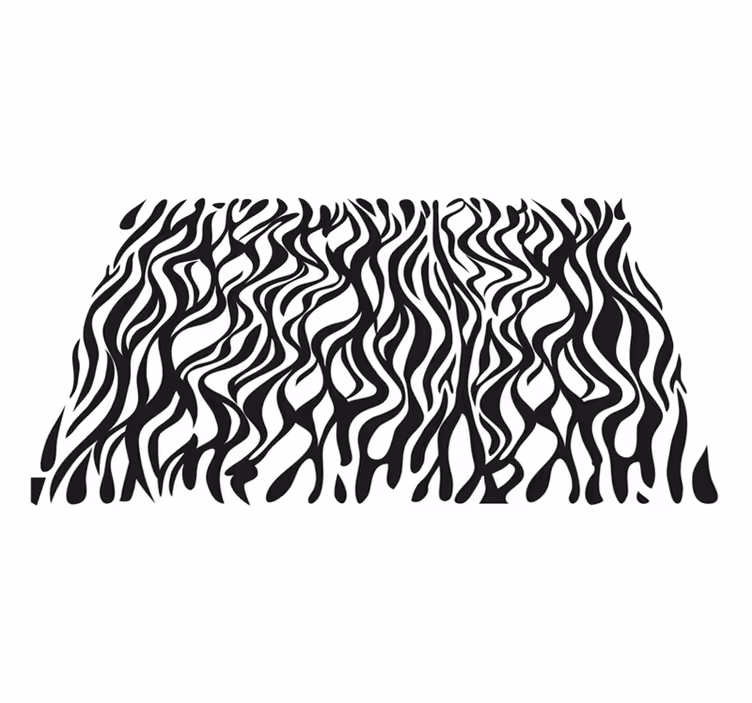 Alfombra vinílica animal print patrón inspirado en cebra - TenVinilo