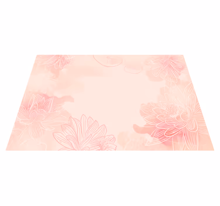 Alfombra vinílica flores tranquilidad floral - TenVinilo