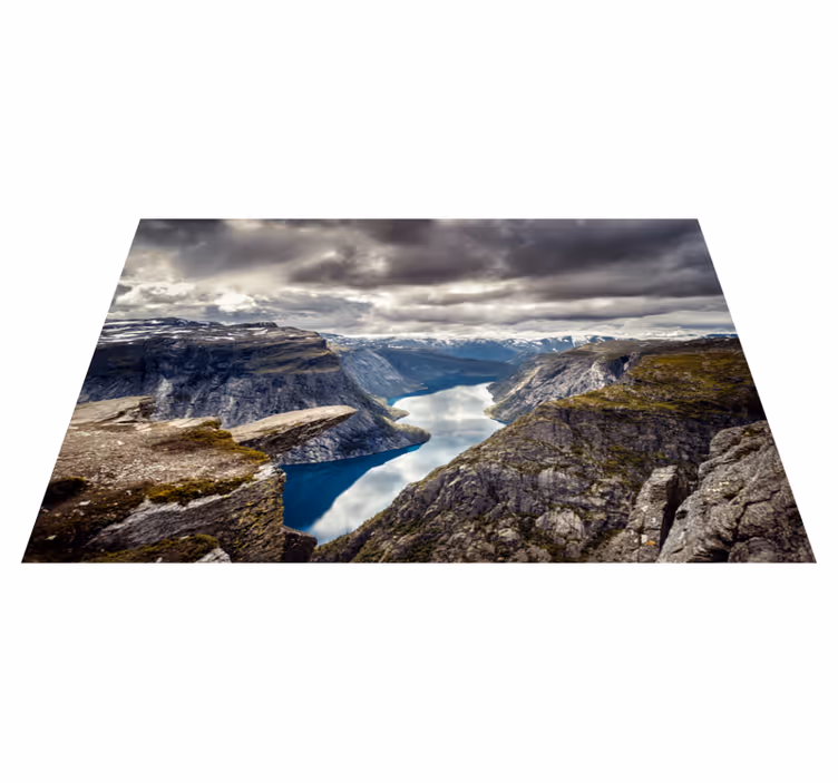 Alfombra vinílica naturaleza paisaje aereo - TenVinilo