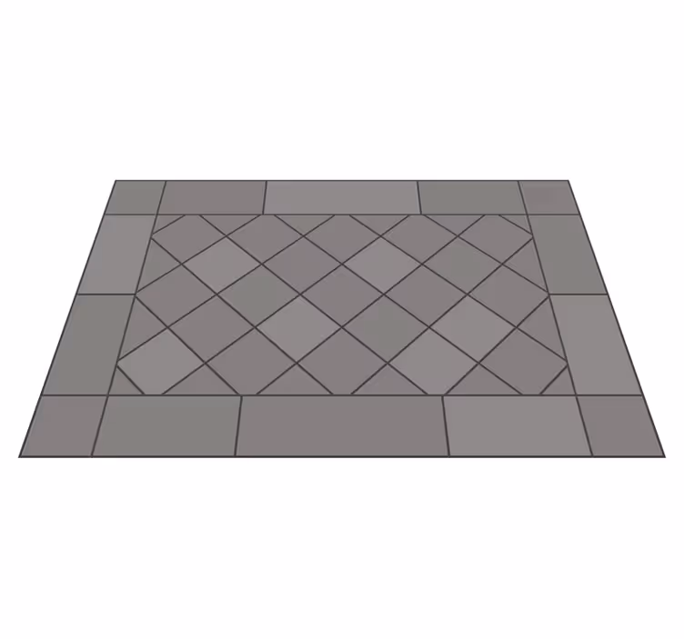Alfombra vinílica hidráulica geometría en mosaico - TenVinilo