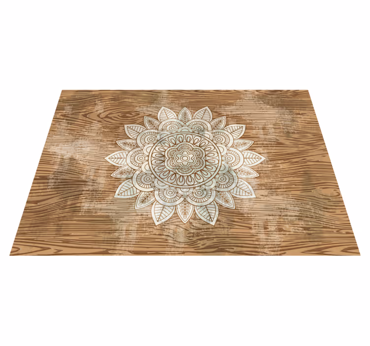 Alfombra vinílica mandala punto focal mandala - TenVinilo
