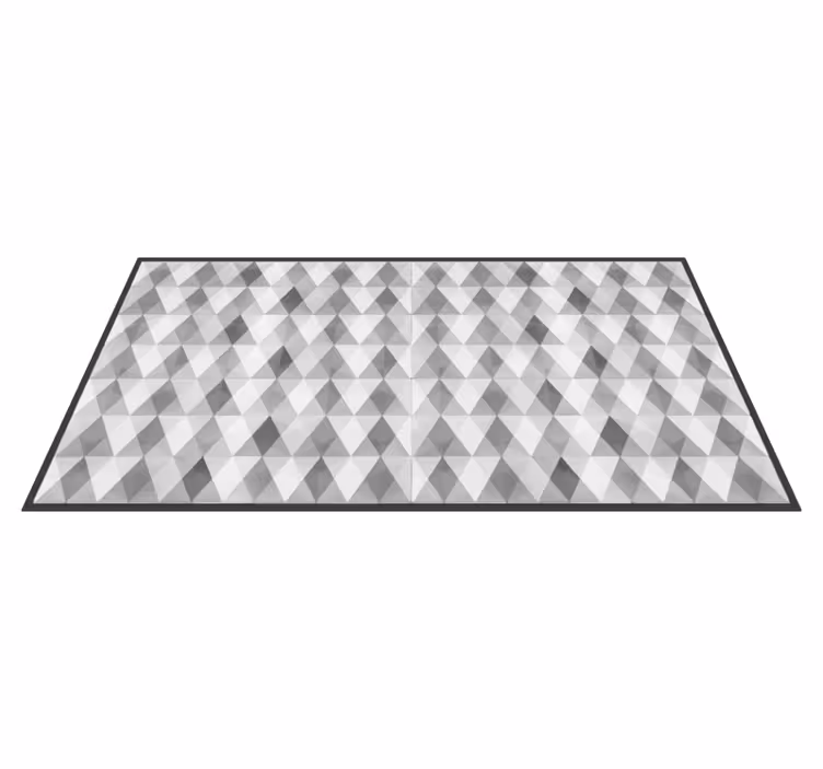 Alfombra vinílica geométrica patrón triángulo - TenVinilo
