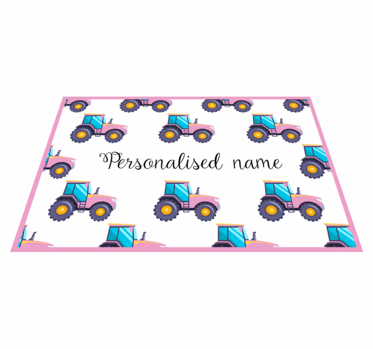 Alfombra vinílica personalizable tractor personalizable - TenVinilo