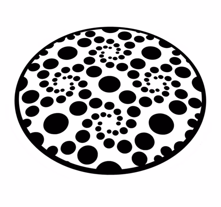 Alfombra vinílica geométrica patrón de puntos circulares - TenVinilo