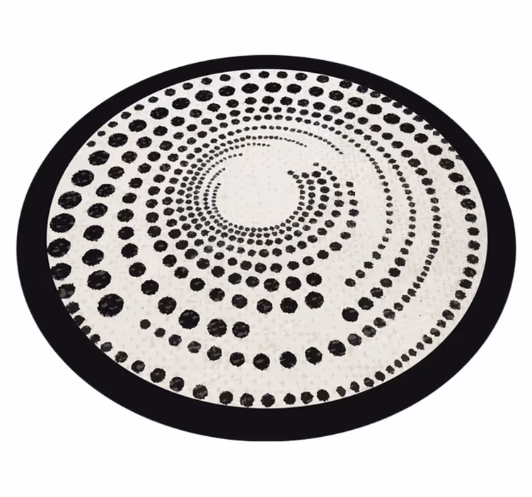 Alfombra vinílica geométrica círculos concéntricos - TenVinilo