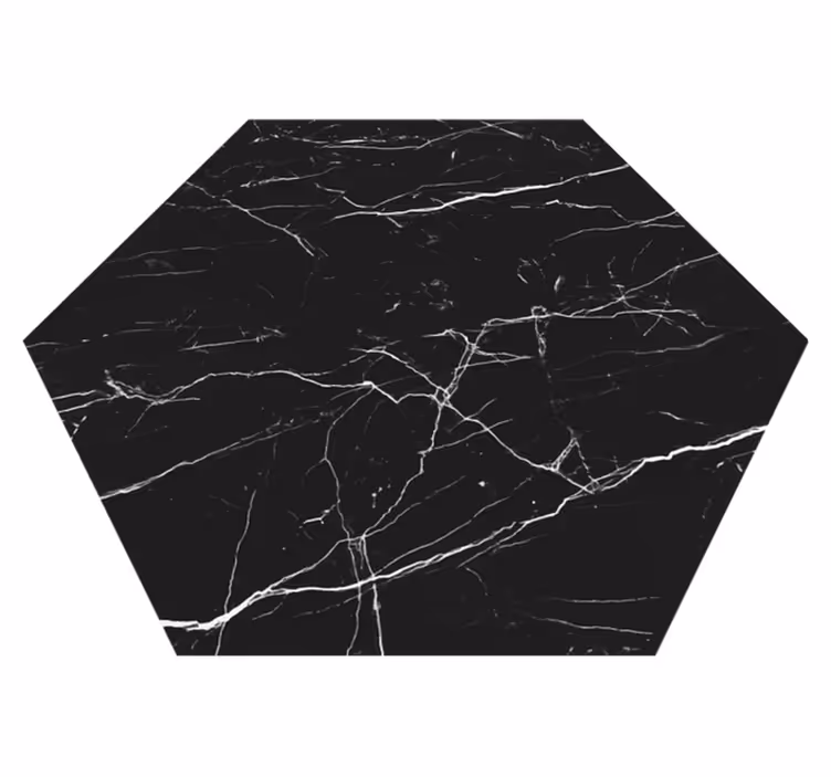 Alfombra vinílica imitación mármol hexágono de mármol - TenVinilo