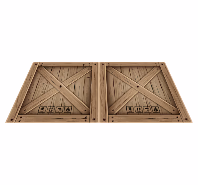 Alfombra vinílica textura caja madera - TenVinilo