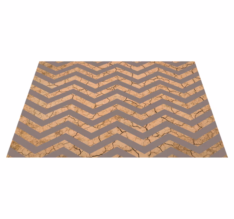 Alfombra vinílica textura textura agrietada de chevron - TenVinilo