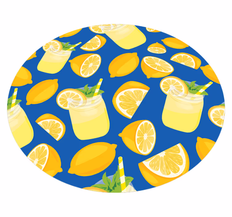 Alfombra vinílica cocina jugo de limón - TenVinilo