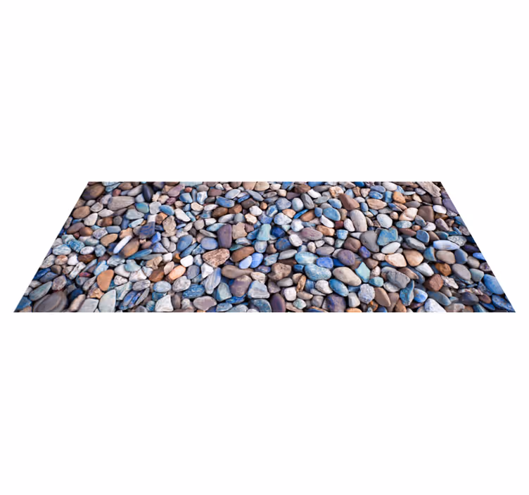 Alfombra vinilo cocina piedras tonos coloridas - TenVinilo