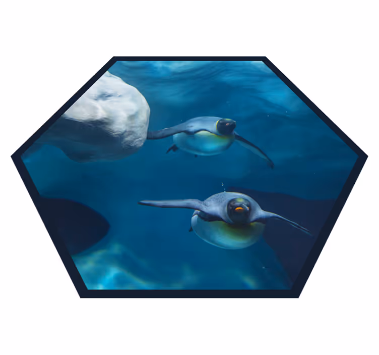 Aflombra vinílica animales Pingüinos nadando - TenVinilo