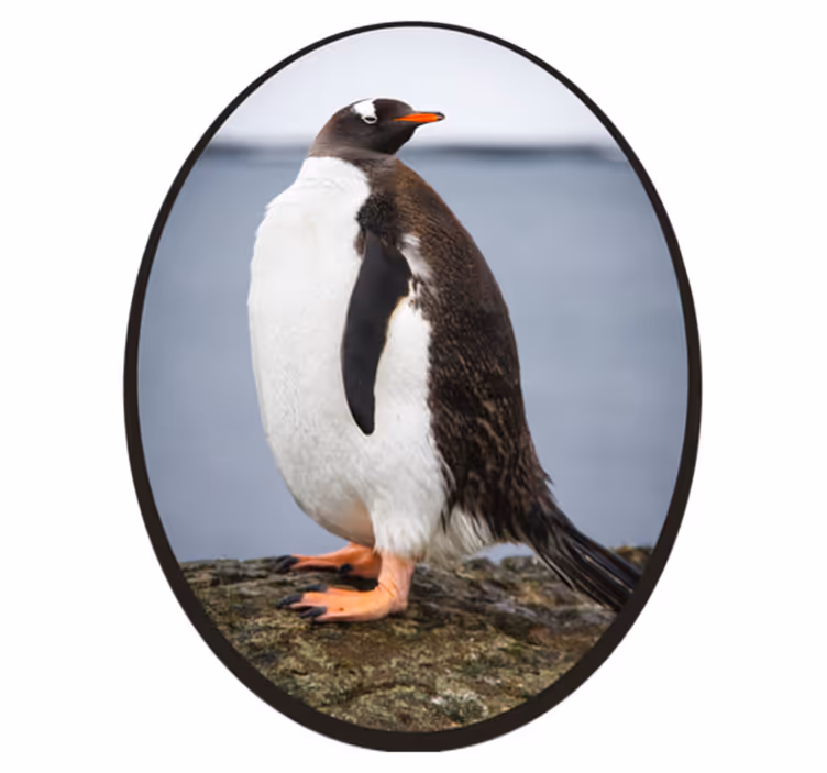 Alfombra vinílica animales postura de pingüino - TenVinilo