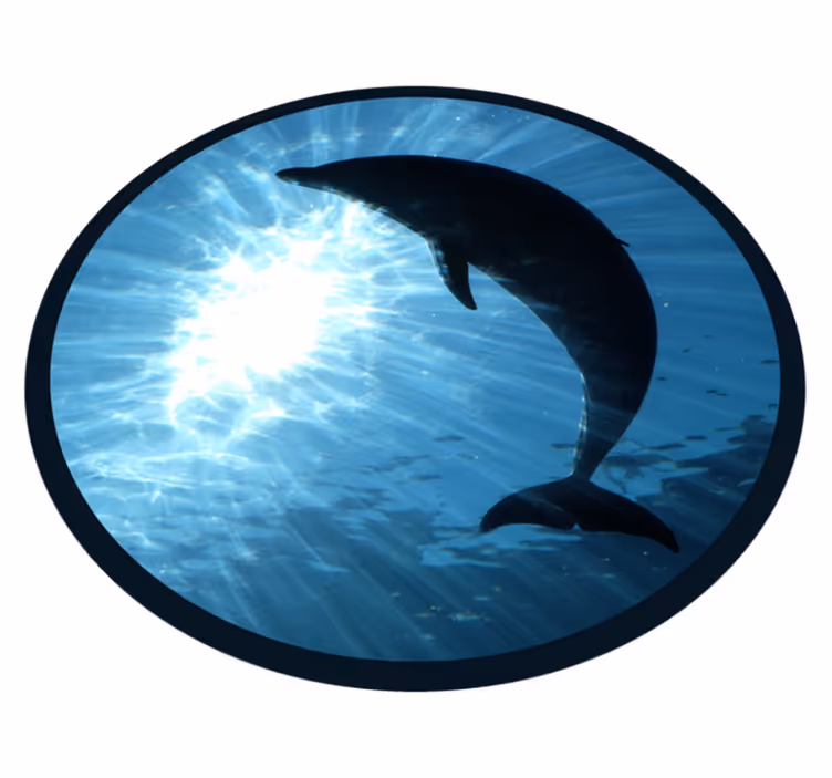 Aflombra vinílica animales Silueta de delfines - TenVinilo