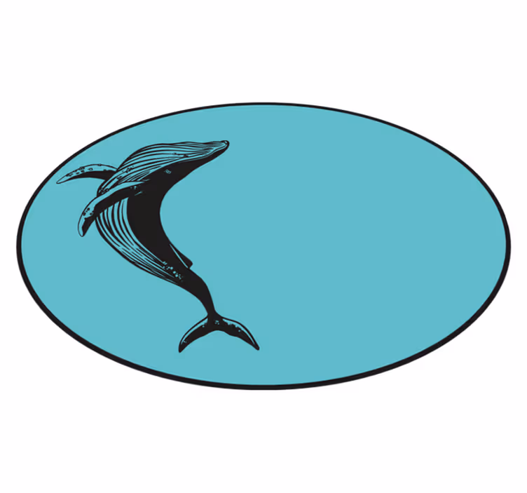 Alfombra vinílica animales majestuoso motivo de ballena - TenVinilo