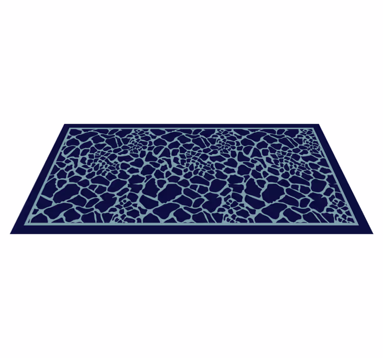 Alfombra vinílica animal print Estampado de jirafa azul - TenVinilo