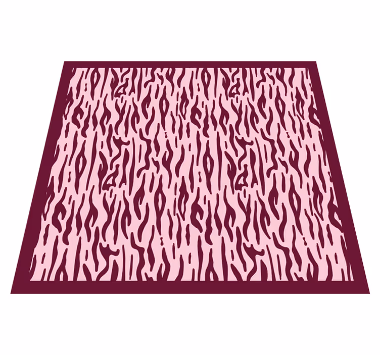 Alfombra vinílica animal print Estampado de tigre rosa - TenVinilo