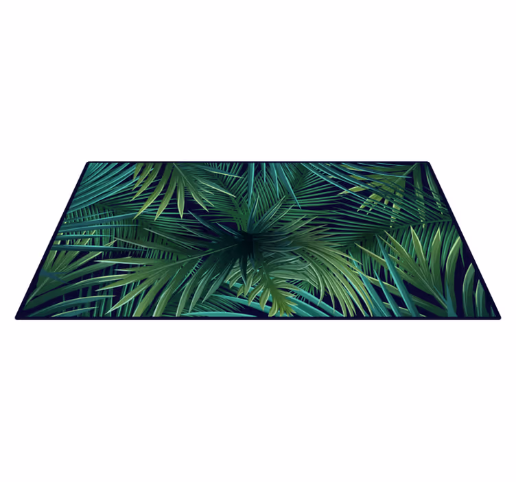Alfombra vinilo cocina Intensas hojas de monstera - TenVinilo