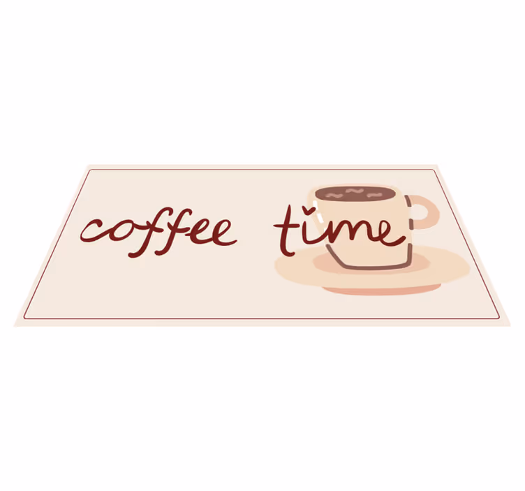 Alfombra vinílica cocina taza de café - TenVinilo