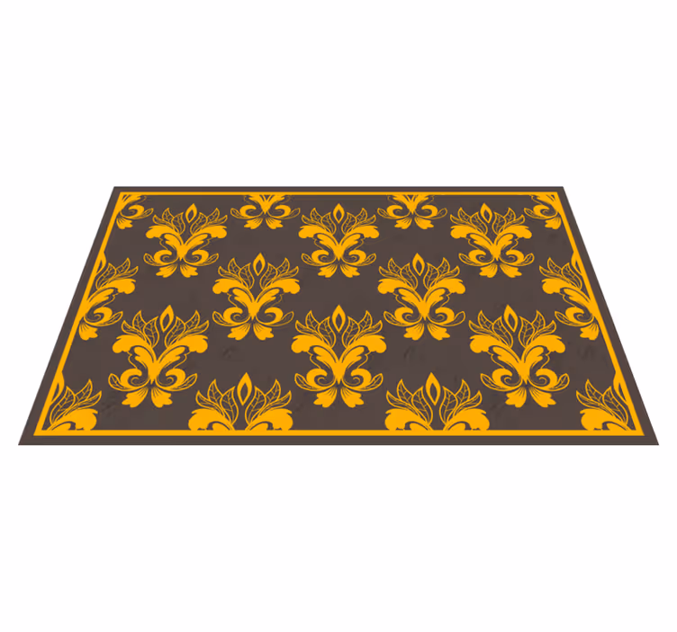 Alfombra vinílica vintage elegante arreglo botánico - TenVinilo
