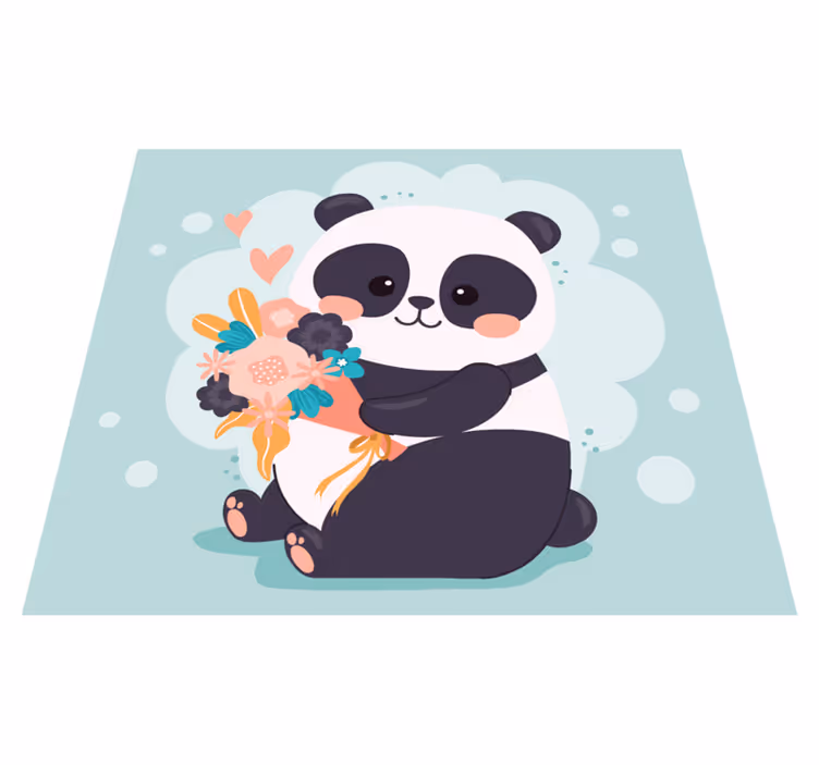 Aflombra vinílica animales Cara de panda feliz - TenVinilo