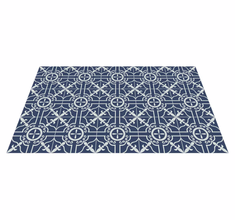 Alfombras vinílica hidráulica azul Ruskin - TenVinilo