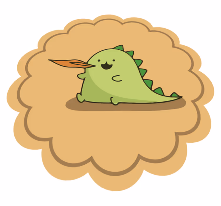 Alfombra vinílica infantil personaje de dibujos verde - TenVinilo
