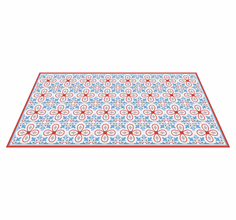 Alfombra vinílica hidráulica inspiración floral - TenVinilo