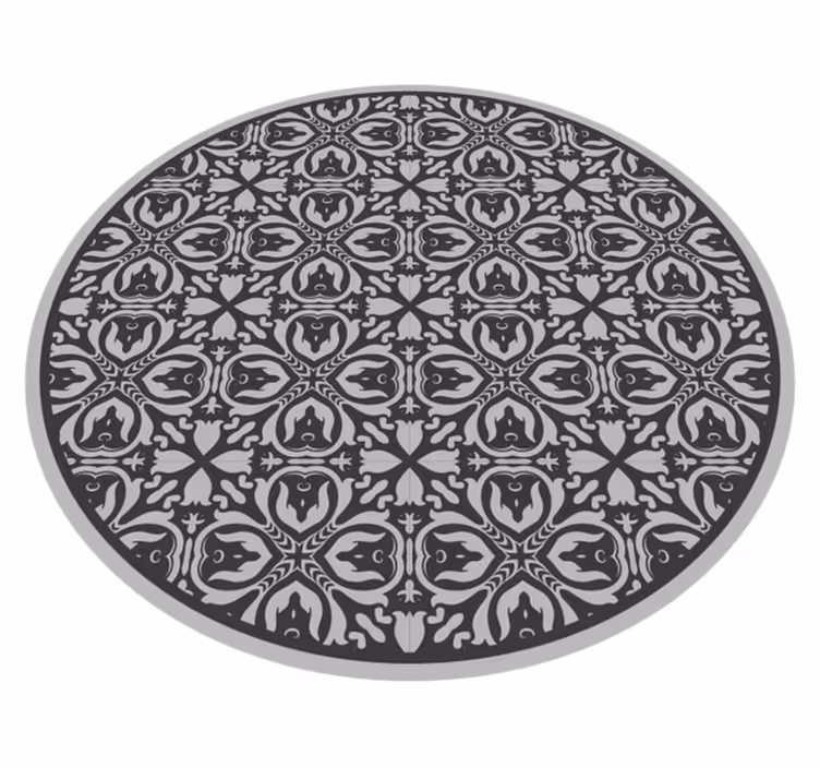 Alfombra vinílica textura motivos florales geométricos - TenVinilo