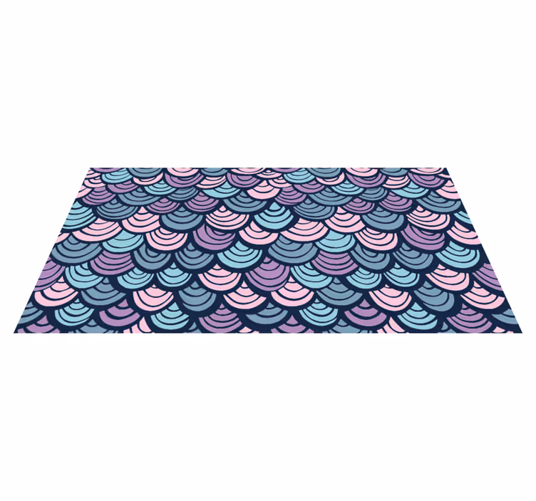 Alfombra vinilo mosaico de escamas - TenVinilo