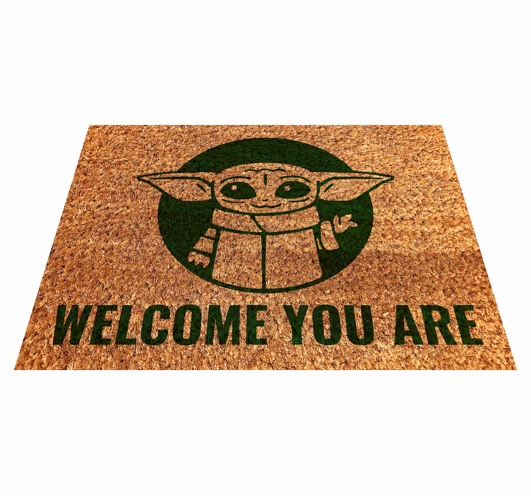 Alfombra vinílica recibidor bienvenido eres cita - TenVinilo