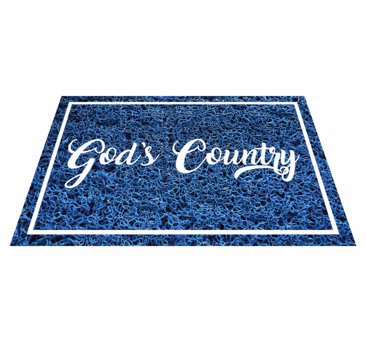Alfombra vinílica frase expresión del país de dios - TenVinilo
