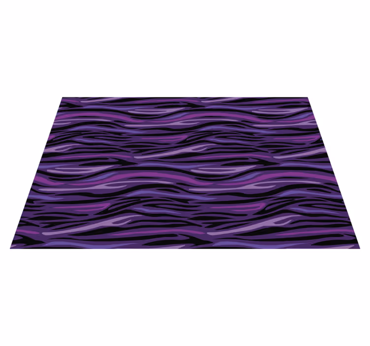 Alfombra vinílica animal print patrón de onda púrpura - TenVinilo