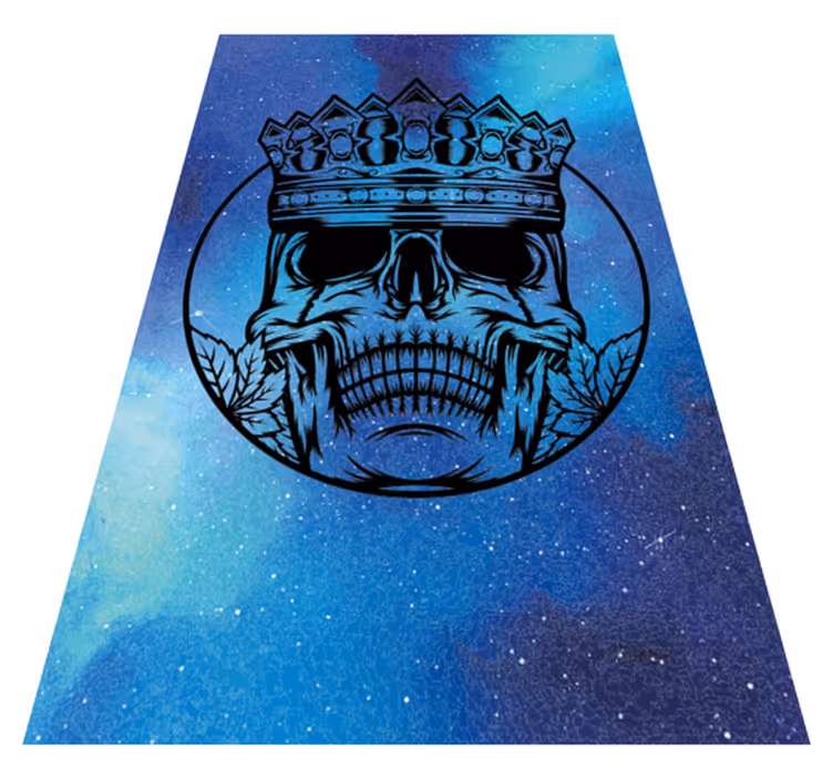 Alfombra vinílica textura arte de calavera real - TenVinilo