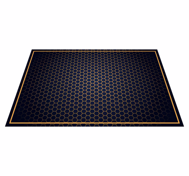 Alfombra vinílica geométrica estilo panal elegante - TenVinilo