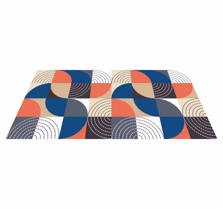 Alfombra vinílica geométrica diseño moderno abstracto - TenVinilo